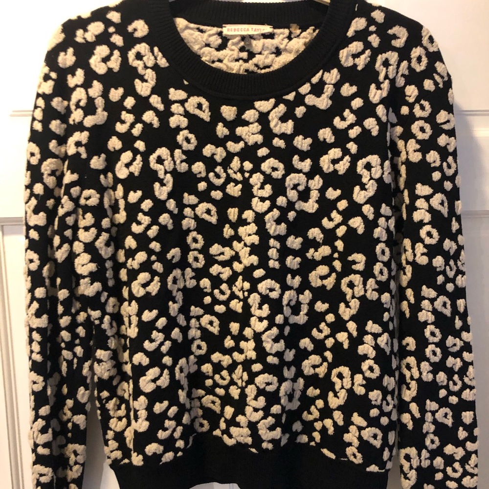 Rebecca Taylor Leopard sweatshirt. Size Medium